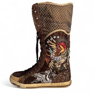Ed Hardy high top sneakers